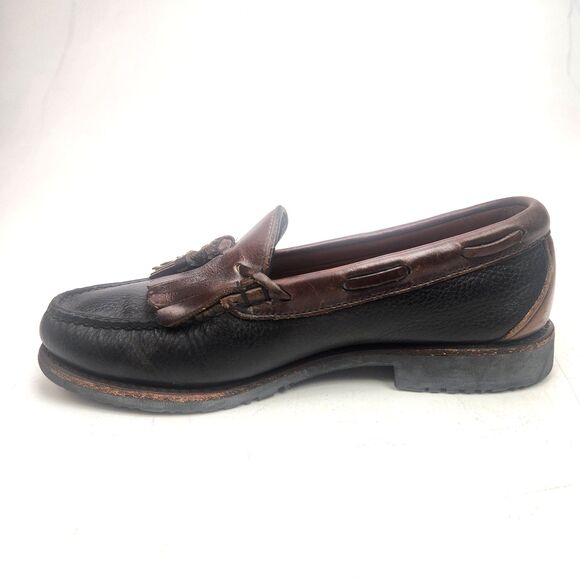 Allen Edmonds Nashua Loafers Men’s Sz 7.5 D Kiltie Tassel Black Brown Leather main image 4